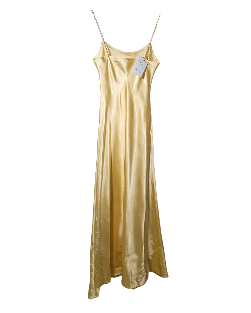Vestido lingerie slip dress amarillo