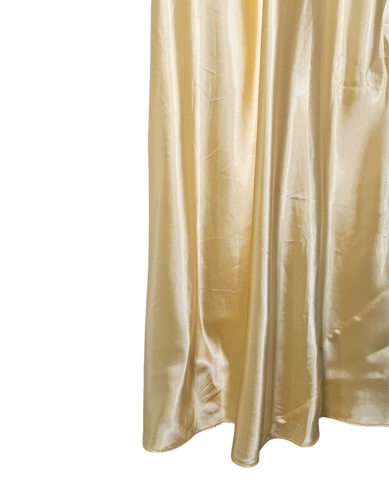 Vestido lingerie slip dress amarillo