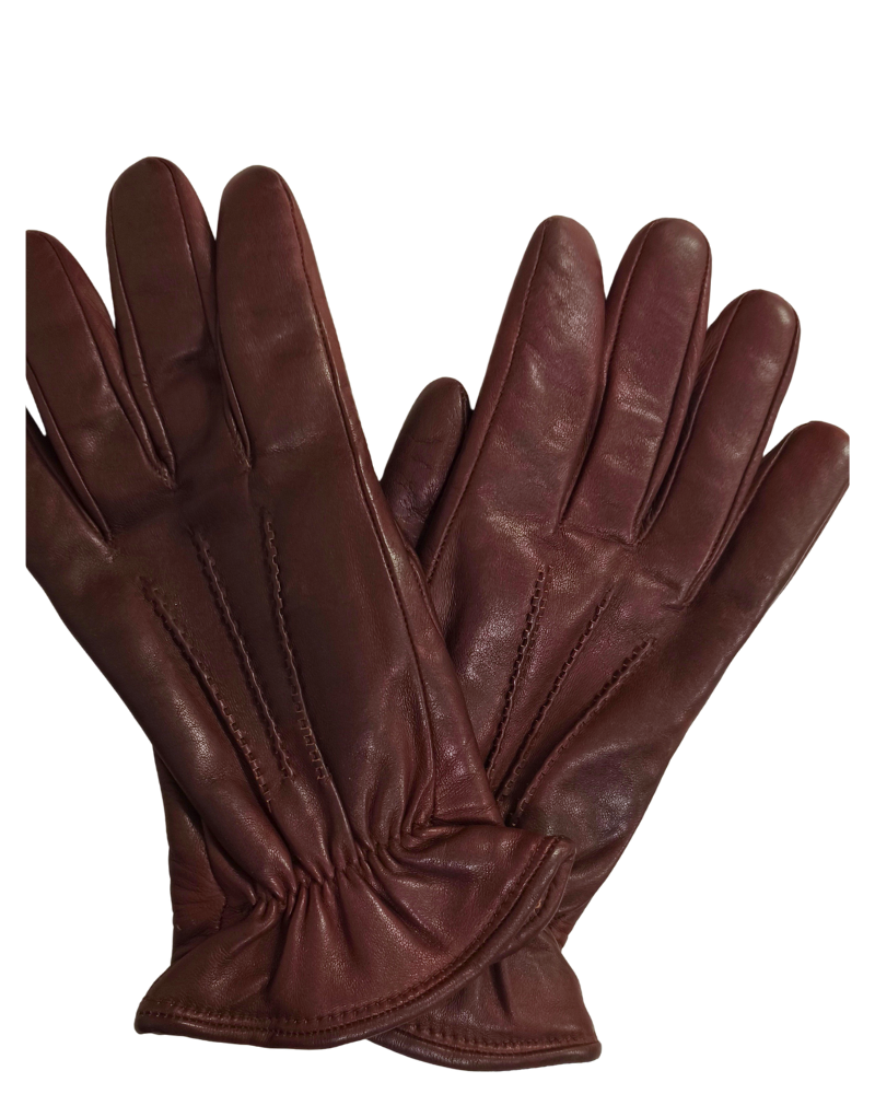 Guantes de piel chocolate