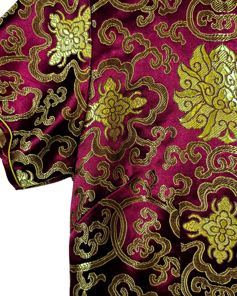 Qipao burdeos/ oro