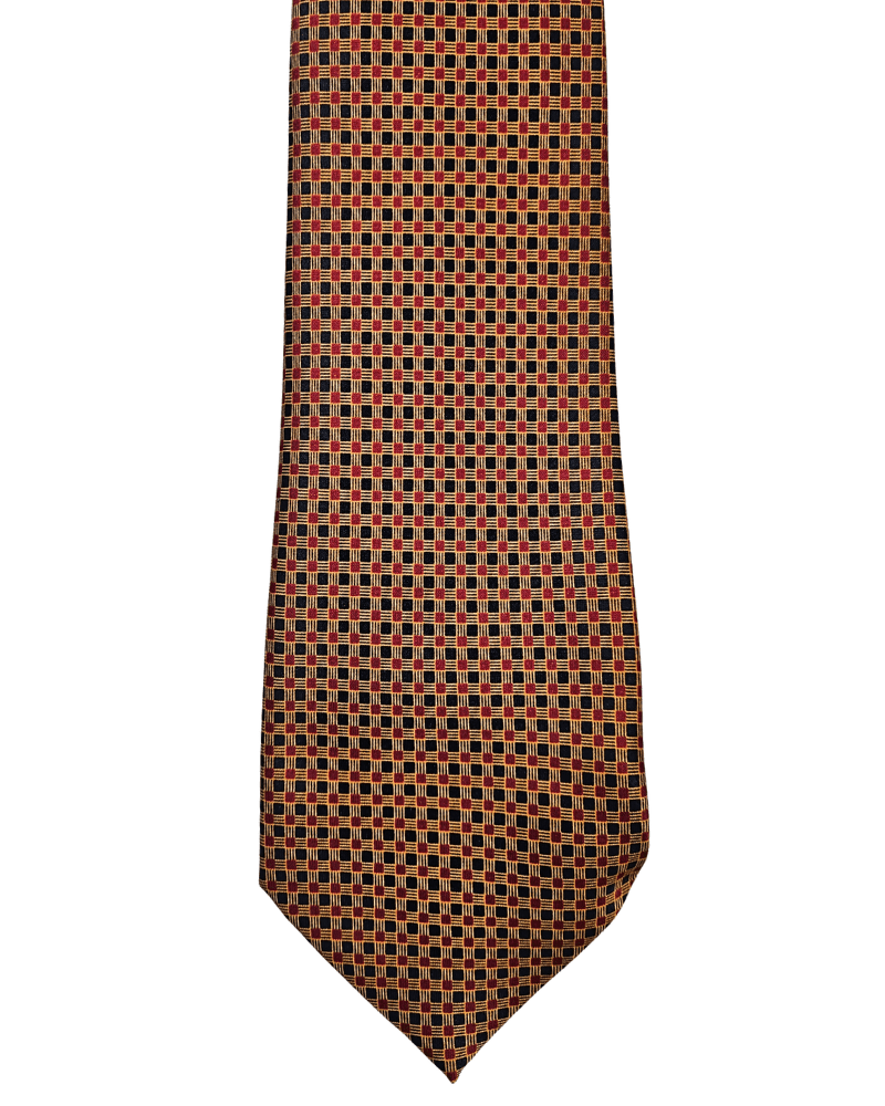 Corbata estampada cuadros - Una cosa