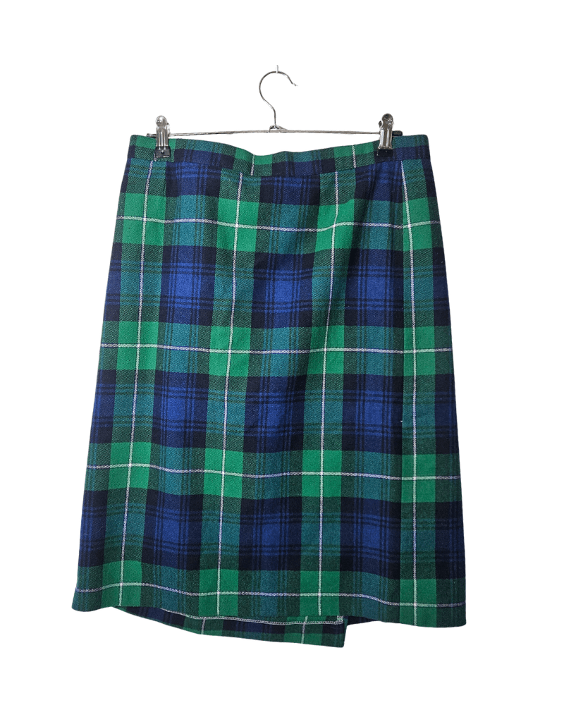 Falda tartán azul y verde - Una cosa