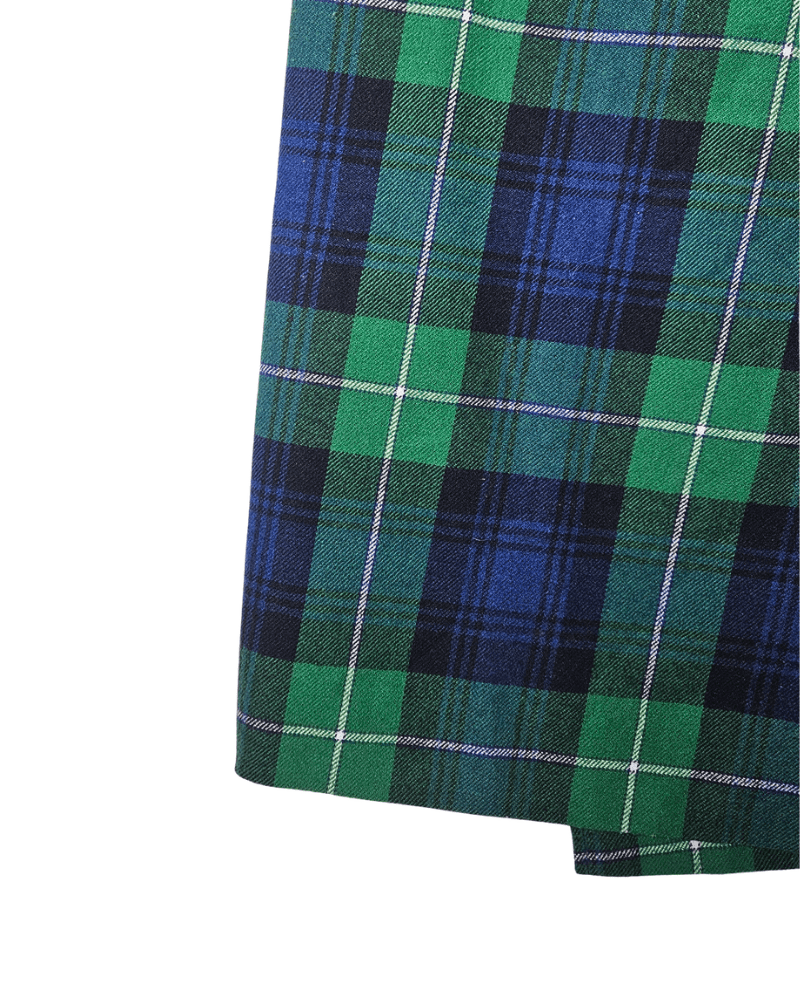 Falda tartán azul y verde - Una cosa