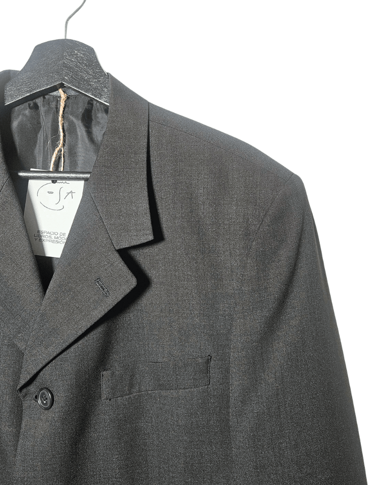 Maxi Blazer Negro / Verde - Una cosa