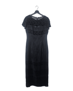Vestido columna seda - terciopelo - Una cosa