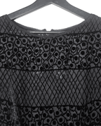 Vestido columna seda - terciopelo - Una cosa