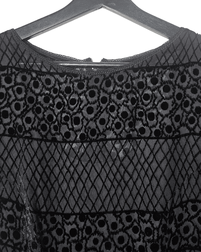 Vestido columna seda - terciopelo - Una cosa