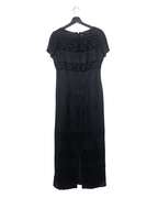 Vestido columna seda - terciopelo - Una cosa