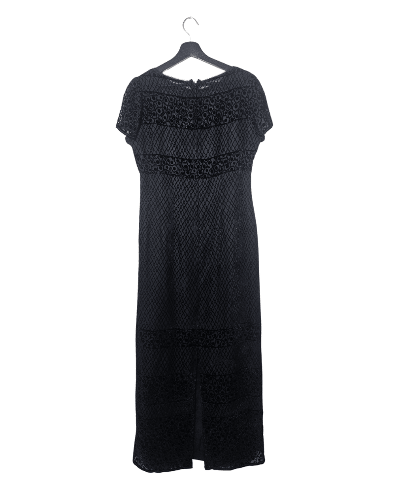 Vestido columna seda - terciopelo - Una cosa
