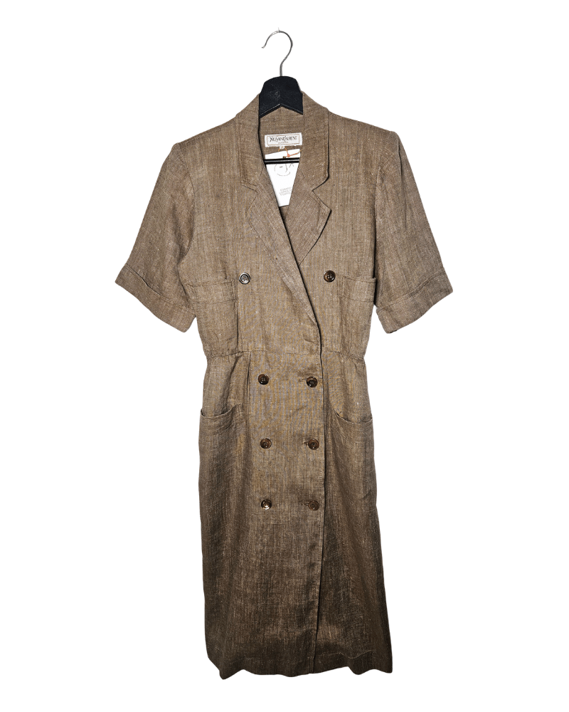 Vestido Lino Yves Saint Laurent - Una cosa