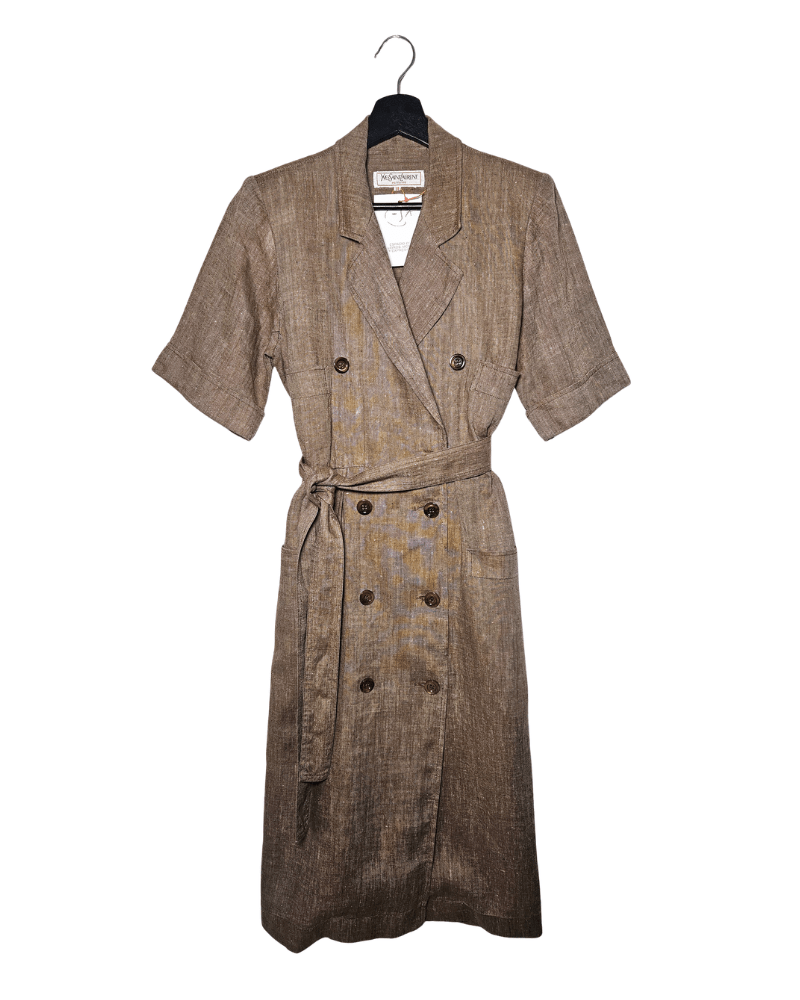 Vestido Lino Yves Saint Laurent - Una cosa